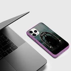 Чехол iPhone 11 Pro матовый Bones арка из костей, цвет: 3D-фиолетовый — фото 2