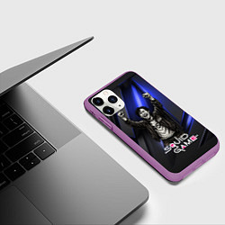 Чехол iPhone 11 Pro матовый Победа игрока 456 Игра в кальмара, цвет: 3D-фиолетовый — фото 2