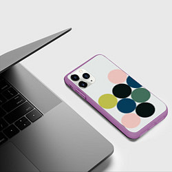 Чехол iPhone 11 Pro матовый Кластер чил - абстракция, цвет: 3D-фиолетовый — фото 2
