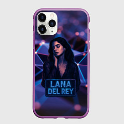 Чехол iPhone 11 Pro матовый Lana Del Rey и неоновая вывеска