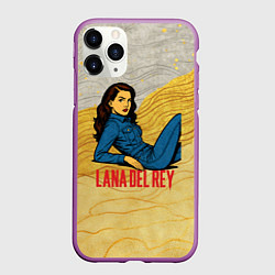 Чехол iPhone 11 Pro матовый Lana Del Rey в джинсовом костюме