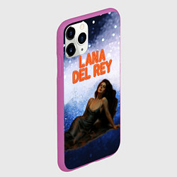 Чехол iPhone 11 Pro матовый Lana Del Rey лежит, цвет: 3D-фиолетовый — фото 2