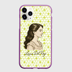 Чехол iPhone 11 Pro матовый Lana Del Rey в ретро стиле, цвет: 3D-фиолетовый