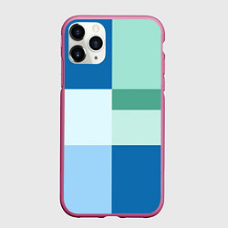 Чехол iPhone 11 Pro матовый Мятное небо колор-блок