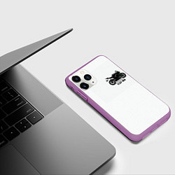 Чехол iPhone 11 Pro матовый Sports bikes, цвет: 3D-фиолетовый — фото 2