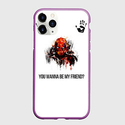 Чехол iPhone 11 Pro матовый Deadpool - быть другом, цвет: 3D-фиолетовый