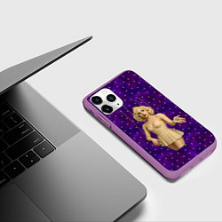 Чехол iPhone 11 Pro матовый Леди Гага марионетка, цвет: 3D-фиолетовый — фото 2