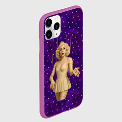 Чехол iPhone 11 Pro матовый Леди Гага марионетка, цвет: 3D-фиолетовый — фото 2