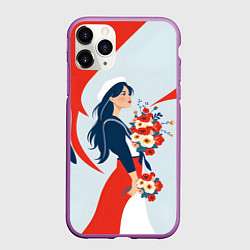 Чехол iPhone 11 Pro матовый Морячка встречает своего