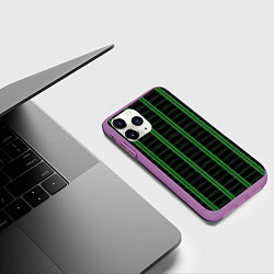 Чехол iPhone 11 Pro матовый Color black cage, цвет: 3D-фиолетовый — фото 2