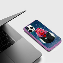 Чехол iPhone 11 Pro матовый Anime XX Zero Two Kid, цвет: 3D-фиолетовый — фото 2