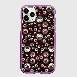 Чехол iPhone 11 Pro матовый Глаза монстры