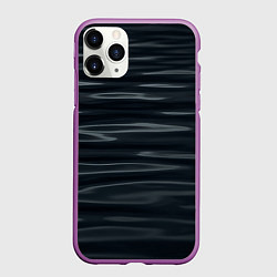 Чехол iPhone 11 Pro матовый Черная объемная текстура
