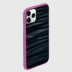 Чехол iPhone 11 Pro матовый Черная объемная текстура, цвет: 3D-фиолетовый — фото 2
