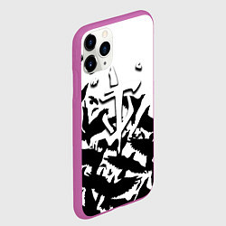 Чехол iPhone 11 Pro матовый Doom black crow logo, цвет: 3D-фиолетовый — фото 2