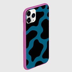 Чехол iPhone 11 Pro матовый Синяя коровья расцветка, цвет: 3D-фиолетовый — фото 2
