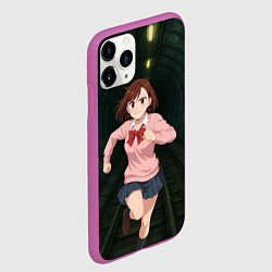 Чехол iPhone 11 Pro матовый Сиратори Айра бежит в туннеле, цвет: 3D-фиолетовый — фото 2