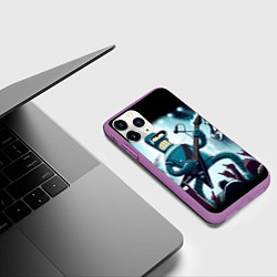 Чехол iPhone 11 Pro матовый Гитарист Бендер из рок группы Футурамы, цвет: 3D-фиолетовый — фото 2