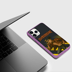 Чехол iPhone 11 Pro матовый XXXTentacion с микрофоном в аниме стиле, цвет: 3D-фиолетовый — фото 2