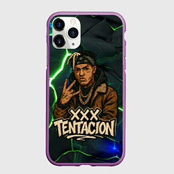 Чехол iPhone 11 Pro матовый XXXTentacion anime style, цвет: 3D-фиолетовый