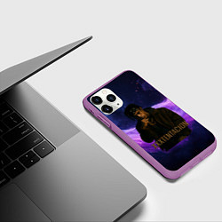 Чехол iPhone 11 Pro матовый XXXTentacion - кулак, цвет: 3D-фиолетовый — фото 2