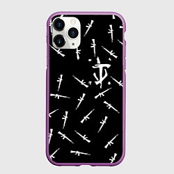 Чехол iPhone 11 Pro матовый Doom army, цвет: 3D-фиолетовый
