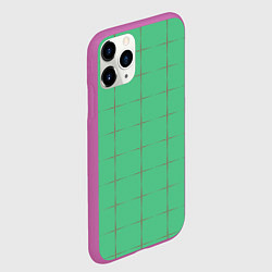 Чехол iPhone 11 Pro матовый Color green stripes, цвет: 3D-фиолетовый — фото 2