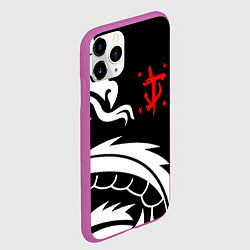 Чехол iPhone 11 Pro матовый Doom dragon steel, цвет: 3D-фиолетовый — фото 2
