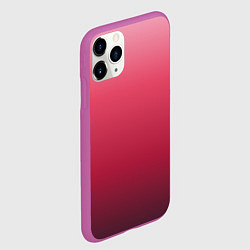 Чехол iPhone 11 Pro матовый Градиент гранатовый, цвет: 3D-фиолетовый — фото 2