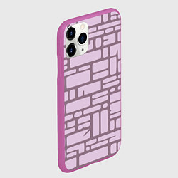 Чехол iPhone 11 Pro матовый Кирпичная кладка, цвет: 3D-фиолетовый — фото 2