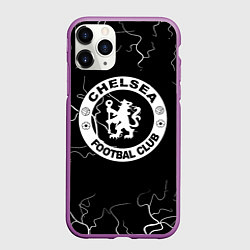 Чехол iPhone 11 Pro матовый Chelsea storm, цвет: 3D-фиолетовый