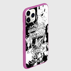 Чехол iPhone 11 Pro матовый Liverpool краски текстура, цвет: 3D-фиолетовый — фото 2