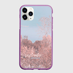 Чехол iPhone 11 Pro матовый Атмосфера сентябрь, цвет: 3D-фиолетовый