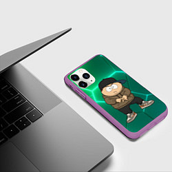 Чехол iPhone 11 Pro матовый Эрик Картман одет как подросток, цвет: 3D-фиолетовый — фото 2