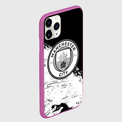 Чехол iPhone 11 Pro матовый Манчестер сити черно белые краски, цвет: 3D-фиолетовый — фото 2