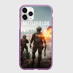 Чехол iPhone 11 Pro матовый Битва за Бруклин из Battlefield 6, цвет: 3D-фиолетовый