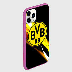 Чехол iPhone 11 Pro матовый Borussia спортивная геометрия, цвет: 3D-фиолетовый — фото 2