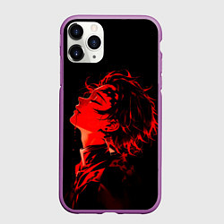 Чехол iPhone 11 Pro матовый Клинок, рассекающий демонов Танддиро, цвет: 3D-фиолетовый