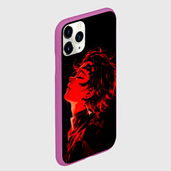 Чехол iPhone 11 Pro матовый Клинок, рассекающий демонов Танддиро, цвет: 3D-фиолетовый — фото 2