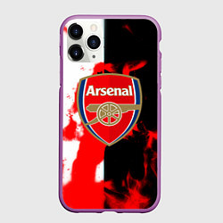 Чехол iPhone 11 Pro матовый Арсенал огонь, цвет: 3D-фиолетовый