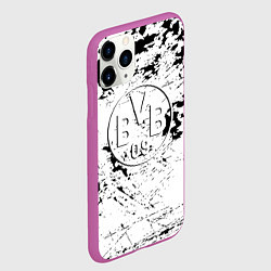 Чехол iPhone 11 Pro матовый Borussia черно белые краски, цвет: 3D-фиолетовый — фото 2