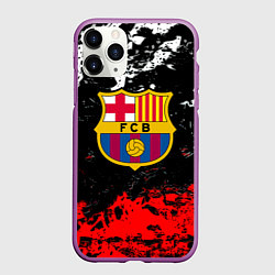 Чехол iPhone 11 Pro матовый Barcelona красно белые краски