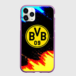 Чехол iPhone 11 Pro матовый Borussia огненные и холодные краски