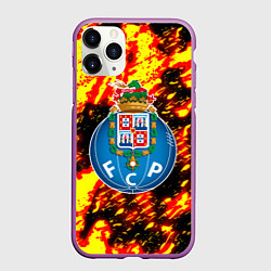 Чехол iPhone 11 Pro матовый Porto огненые краски