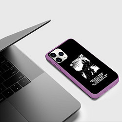 Чехол iPhone 11 Pro матовый Не убоюся зла странник белый арт, цвет: 3D-фиолетовый — фото 2