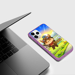 Чехол iPhone 11 Pro матовый League of legends Тимо, цвет: 3D-фиолетовый — фото 2