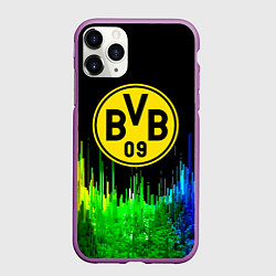 Чехол iPhone 11 Pro матовый Borussia градиент текстура, цвет: 3D-фиолетовый