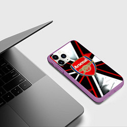 Чехол iPhone 11 Pro матовый Arsenal umbrella corp, цвет: 3D-фиолетовый — фото 2
