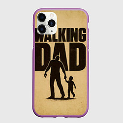 Чехол iPhone 11 Pro матовый The walking dad - каламбур, цвет: 3D-фиолетовый