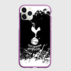Чехол iPhone 11 Pro матовый Тоттенхэм Хотспур белые краски, цвет: 3D-фиолетовый